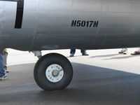 N5017N @ OXR - 1944 Boeing B-17G Flying Fortress 'Aluminum Overcast', tail landing gear - by Doug Robertson