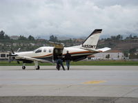 N850MY @ CMA - SOCATA TBM 700, one P&W(Canada)PT6A-64 turboprop of 700 shp, four-blade CS prop, main cabin seating for six, two pilots or pilot and one passenger on flight deck, pressurized - by Doug Robertson