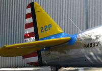 N4995C @ SZP - 1949 North American T-6G 'Thirsty Girl', (1949 factory reman), P&W R-1340 WASP 600 Hp, tail - by Doug Robertson