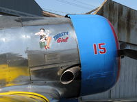 N4995C @ SZP - 1949 North American T-6G 'Thirsty Girl', (1949 factory reman), P&W R-1340 WASP 600 Hp, nose art - by Doug Robertson
