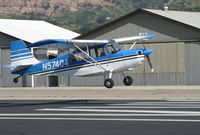 N57404 @ SZP - 1973 Bellanca 7ECA CITABRIA, Lycoming O-235 115 Hp, landing Rwy 22 - by Doug Robertson