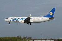 5B-DBU @ EGCC - Eurocypria B737 at Manchester - by Terry Fletcher