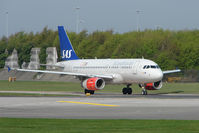 OY-KBP @ EGCC - SAS A319 at Manchester - by Terry Fletcher