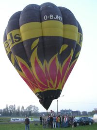 G-BJNX @ WAREGEM - Old balloon came out storage at Waregem, Belgium - by ghans