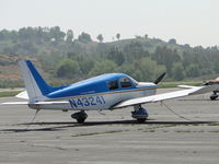 N43241 @ POC - Parked and tiedown northwest side of Brackett - by Helicopterfriend