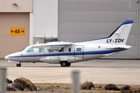 LY-ZDV @ ESKN - A Lithuanian MU-2B on the platform of Nyköping Skavsta airport, Sweden. - by Henk van Capelle