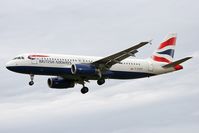 G-EUUC @ EGNT - Airbus A320-232 on approach to Rwy 25 at Newcastle Airport in 2008. - by Malcolm Clarke