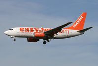 G-EZKG @ EGNT - Boeing 737-73V on approach to Rwy 25 at Newcastle Airport in 2006. - by Malcolm Clarke