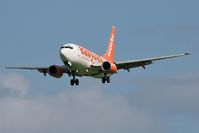 G-EZJH @ EGNT - Boeing 737-73V on approach to Rwy 25 at Newcastle Airport in 2006. - by Malcolm Clarke