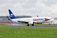 OK-TVG @ LOWL - Travel Service Boeing B737-8Q8 landing on Rwy09 in LOWL/LNZ
