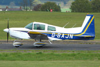 G-BAJN @ EGBO - 1972 American Aviation Corporation AMERICAN AA-5 at Wolverhampton on 2010 Wings and Wheels Day - by Terry Fletcher