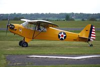G-BSFD @ EGBO - 1946 Piper PIPER J3C-65 (MODIFIED), at Wolverhampton on 2010 Wings and Wheels Day - by Terry Fletcher