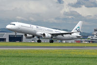 F-GYAP @ LOWL - Air Mediterranée Airbus A321-111 departure to LDE