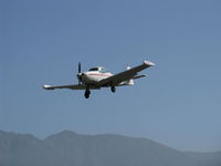 N91689 @ SZP - 1946 North American NAVION, Continental E-225 upgrade, arriving from WHP to give Young Eagles rides, on final Rwy 22 - by Doug Robertson
