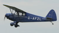 G-AFZL @ EGBP - G-AFZL departs Kemble Airport (Great Vintage Flying Weekend)