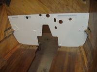 N3057K - bottom half of fwd cockpit painted. Almost ready to reinstall rudder torque tubes