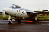 WV826 @ EGFF - Part of the Wales Air Museum collection at Cardiff Airport in early 1980's. Coded 147/CU. Moved to Malta Aviation Museum, Ta Qali, Malta in August 1999.  - by Roger Winser