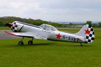 G-SVET @ EGBP - 1982 Yakovlev YAK-50 gave Flying Display at the Great Vintage Flying Weekend at Kemble - by Terry Fletcher