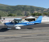 N97704 @ SZP - 1979 Cessna 182Q SKYLANE, Continental O-470-U 230 Hp @ 2,400 rpm for 100LL, holding short Rwy 22 - by Doug Robertson