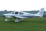 N151CG @ EGLS - 2002 Cirrus Design Corp SR22 at Old Sarum Airfield - by Terry Fletcher