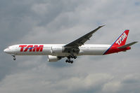 PT-MUC @ EGLL - TAM B777 at Heathrow - by Terry Fletcher