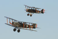 G-AEPH @ EGTH - 45. G-AEPH (F.2B) and G-EBIA (SE5a) at Shuttleworth Sunset Air Display, May 2010.