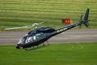 G-ULES @ EGBB - 1987 Aerospatiale AS355F2 departs Birmingham - by Terry Fletcher