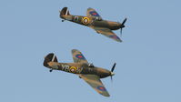 LF363 @ EGTH - 4. BBMF Spitfire and Hurricane from BBMF at Shuttleworth May Sunset Air Display