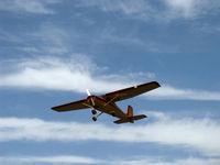 N5804E @ SZP - 1959 Cessna 150, Continental O-200 100 Hp, takeoff climb Rwy 22 - by Doug Robertson