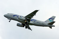 S5-AAR @ LOWL - Adria Airways Airbus A319-132 departure to MAD