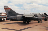 69-6222 @ MHZ - A-7D Corsair named Scrappy of 162nd Tactical Fighter Squadron of Ohio ANG on display at the 1989 RAF Mildenhall Air Fete. - by Peter Nicholson
