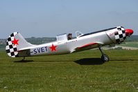G-SVET @ EGHA - 1982 Yakovlev YAK-50 - display aircraft at Compton Abbas on 2010 French Connection Fly-In Day - by Terry Fletcher