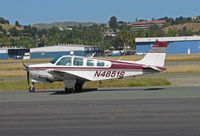 N4651S @ KCCR - 1975Beech A36 8 arriving from KBKS (Meadows Field, Bakersfield) - by Steve Nation