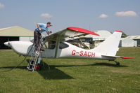 G-SACH @ X5FB - Glastar being re-fuelled at Fishburn Airfield in 2010. - by Malcolm Clarke