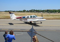 N6733B @ KCCR - This is where the NEXT GENERATION of pilots get the urge (fenced viewing area at KCCR Concord, CA gives a safe close-up for kids) - by Steve Nation