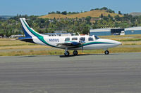 N9510Q @ KCCR - Sporting spiffy new paint scheme this locally-based 1976 Ted Smith Aerostar 601P taxis out @ Buchanan Field - by Steve Nation