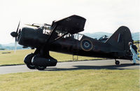 OO-SOT @ EGQL - Lysander III operated by the Sabena Old Timers on display at the 1989 RAF Leuchars Airshow. - by Peter Nicholson