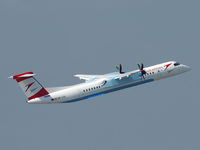 OE-LGL @ VIE - Brandnew plane - Austrians first Dash8-Q400 NEXTGEN taking off from RWY 29 - probably one of the first pictures of that new plane at VIE!