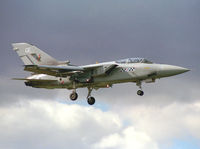 ZE733 @ EGCN - Royal Air Force Tornado F3 (c/n AS049). Operated by 43 Squadron, coded 'GE'. - by vickersfour