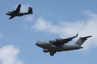 N149HF @ LAL - For #25,000 - the first heritage flight I have seen with two transports C-17 08-0055 and the C-7 at Sun N Fun at Lakeland - by Florida Metal