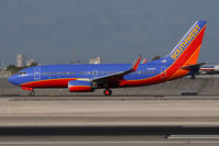 N211WN @ LAS - Southwest Airlines N211WN (FLT SWA1073) starting takeoff roll on RWY 25R enroute to Los Angeles Int'l (KLAX).