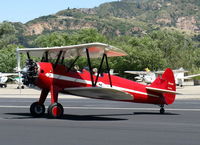 N66711 @ SZP - 1941 Boeing Stearman 1B75A, Jacobs R-755B2 275 Hp, Restricted, Experimental class, taxi off the active - by Doug Robertson