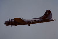 G-BEDF @ EGDY - 44-85784 as YB-E Ginger Rogers at RNAS Yeovilton Naval Air Day 1981? Repainted olive drab she became Sally B - by Roger Winser