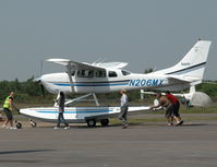 N206MX @ EGLK - NICE VISITOR GETTING A PUSH TO THE PUMPS - by BIKE PILOT