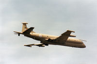 XV238 @ EGQS - Nimrod MR.2 on a practice approach to RAF Lossiemouth in the Summer of 1990. - by Peter Nicholson