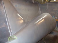 N3057K - fuselage painted first cross coat of silver
