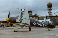 G-EEMV @ EGDY - Marked as WH588/114/NW of 805 squadron RAN.   At RNAS Yeoviton Air Day 1998 - by Roger Winser