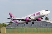 TC-SKF @ LOWL - Sky Airlines Boeing B737-4Q8 take off to LTAI/AYT - by Janos Palvoelgyi
