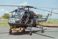 G-KAWW @ EGFH - Gower Jets ex-RN/ex-RNZAF helicopter marked as XT781/426 HMS Eskimo - by Roger Winser