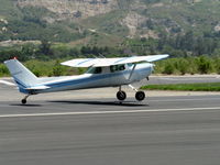 N714TJ @ SZP - 1977 Cessna 152 taildragger conversion, Lycoming O-235-L2C 110 Hp, high compression engine for 100LL, 28 V. electrical system, First year of production, takeoff Rwy 22 - by Doug Robertson